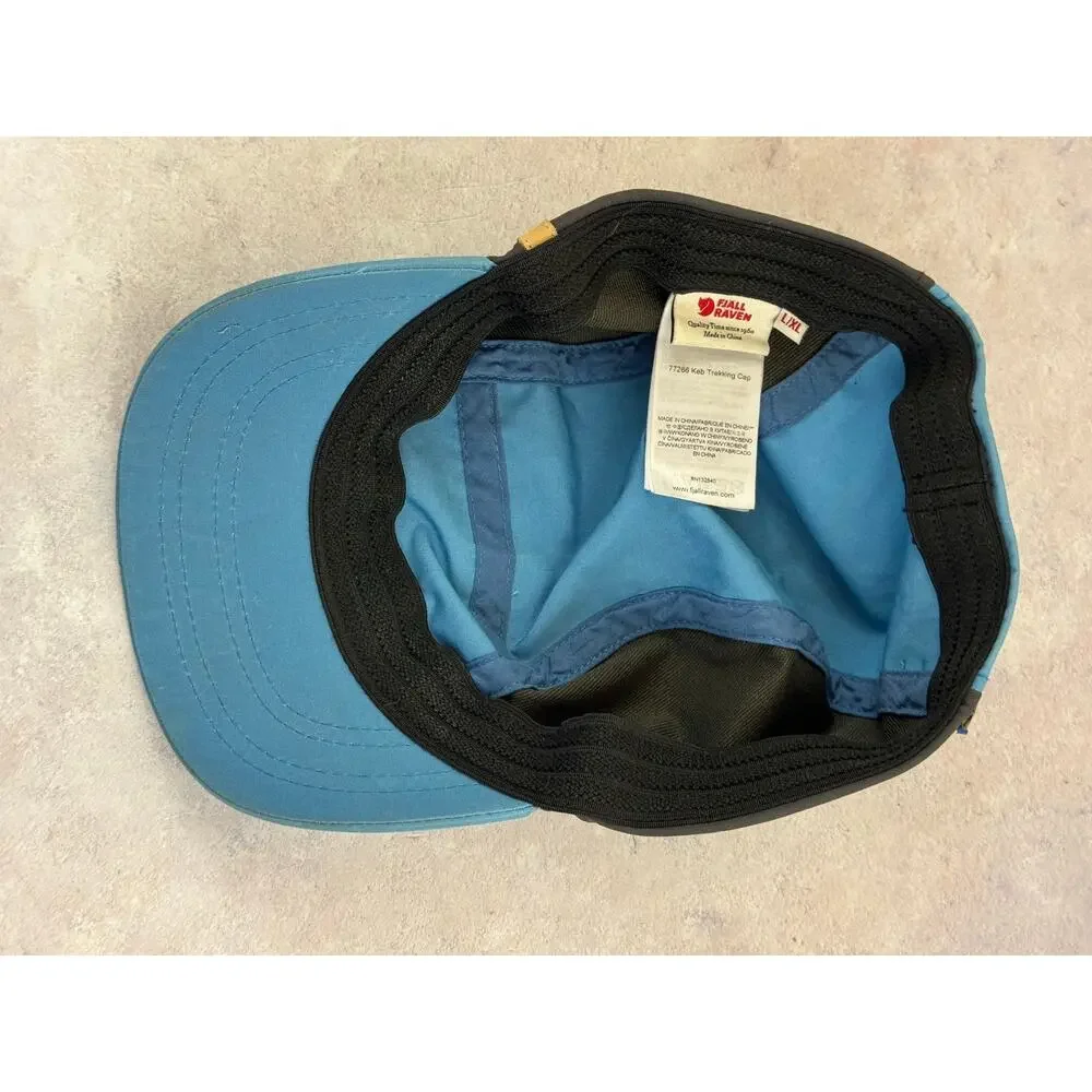 Fjall Raven Keb Trekking Hat Cap Large / XL Flex-fit Blue Black Hiking Camping
